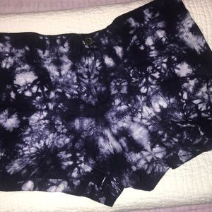 Navy and white tye dye shorts!